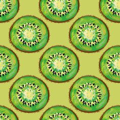 Seamless pattern with kiwi