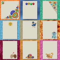 Set of writing paper textures N2