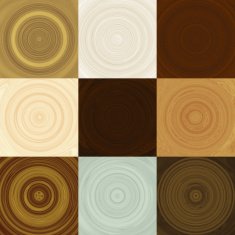 Set of wood rings generated textures