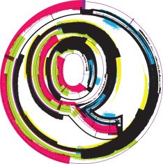 Colorful Grunge Font LETTER q N2