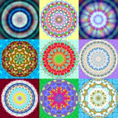 Set of mandala ornament generated textures N2