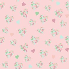 Hearts pink pattern N2