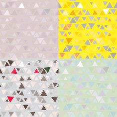 set of 4 Seamless pattern triangles Vector