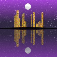 Night cityscape generated texture N2