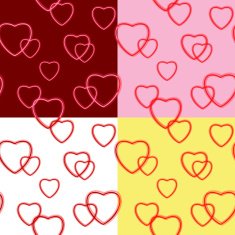 background with hearts for valentine day - vector set N2