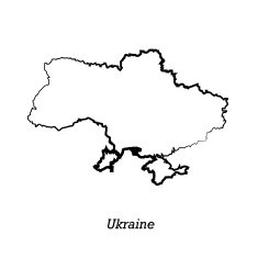 Map of Ukraine for your design N3