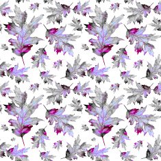 Seamless texture with colored watercolor maple leaves N9