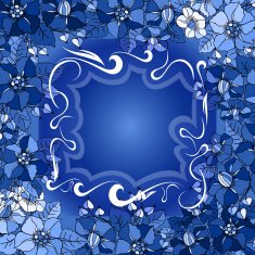abstract floral frame N25