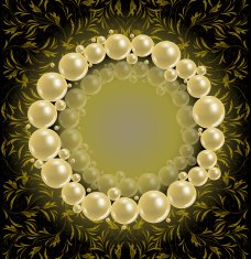 Shiny pearls frame
