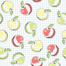 vector pattern with apples N2