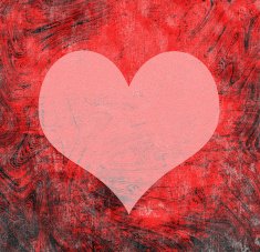 abstract red grunge background with heart