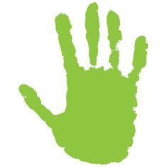 Green Hand Print N7