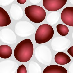 red and white easter eggs seamless pattern eps10