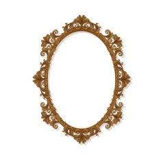 round carved vintage frame for picture or photo