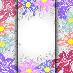 abstract floral frame N27