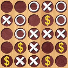 Tic Tac Toe wooden board generated seamless texture N4