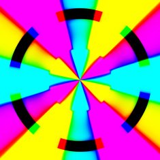 Rainbow waves generated texture N6