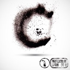 spray paint blots eps10