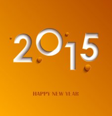 New Year abstract orange card N2