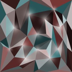 Abstract bright colored polygonal triangular geometric background with glaring lights N5