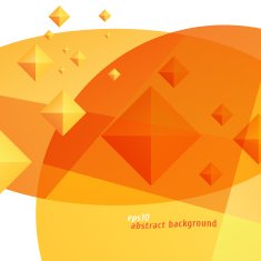 Abstract Geometric Orange Background Template