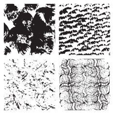 Set of grunge textures Wave crumpled and brushed paper
