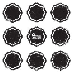 Grunge abstract textured vector badges