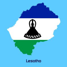 vector map of Lesotho N2