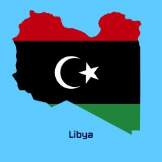 vector map of Libya N2
