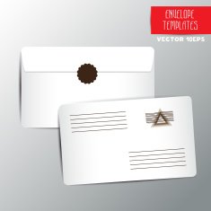 Template Envelope with a blank sheet Vector 10 EPS