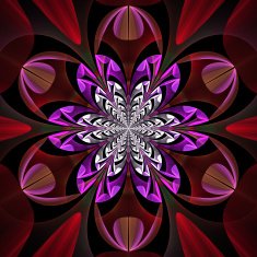 Fabulous symmetrical pattern of the leaves Computer generated