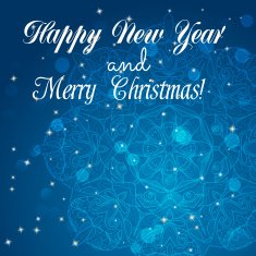 New Year greeting card Congratulations on Christmas