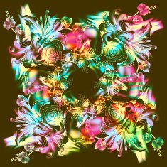 Watercolor flowers Roses lilies and orchids Vintage style N4