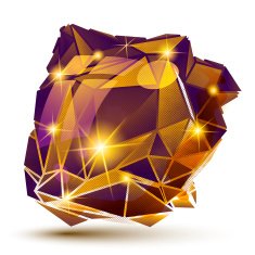 Vector grain technology object multifaceted pixilated model N2