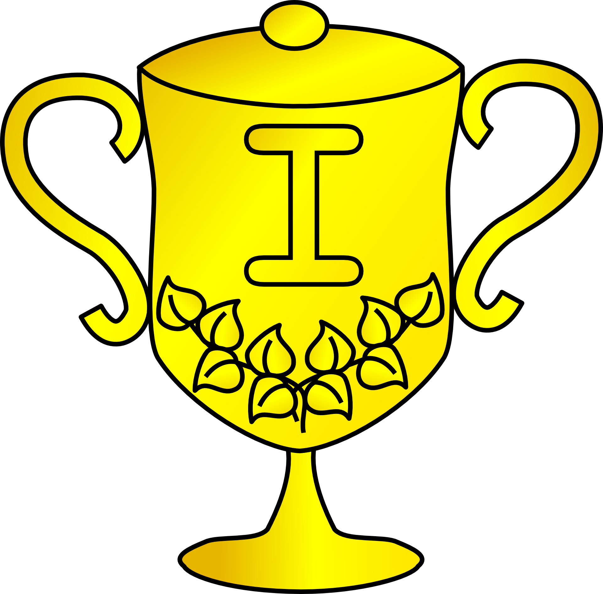 Golden winner cup drawing free image download