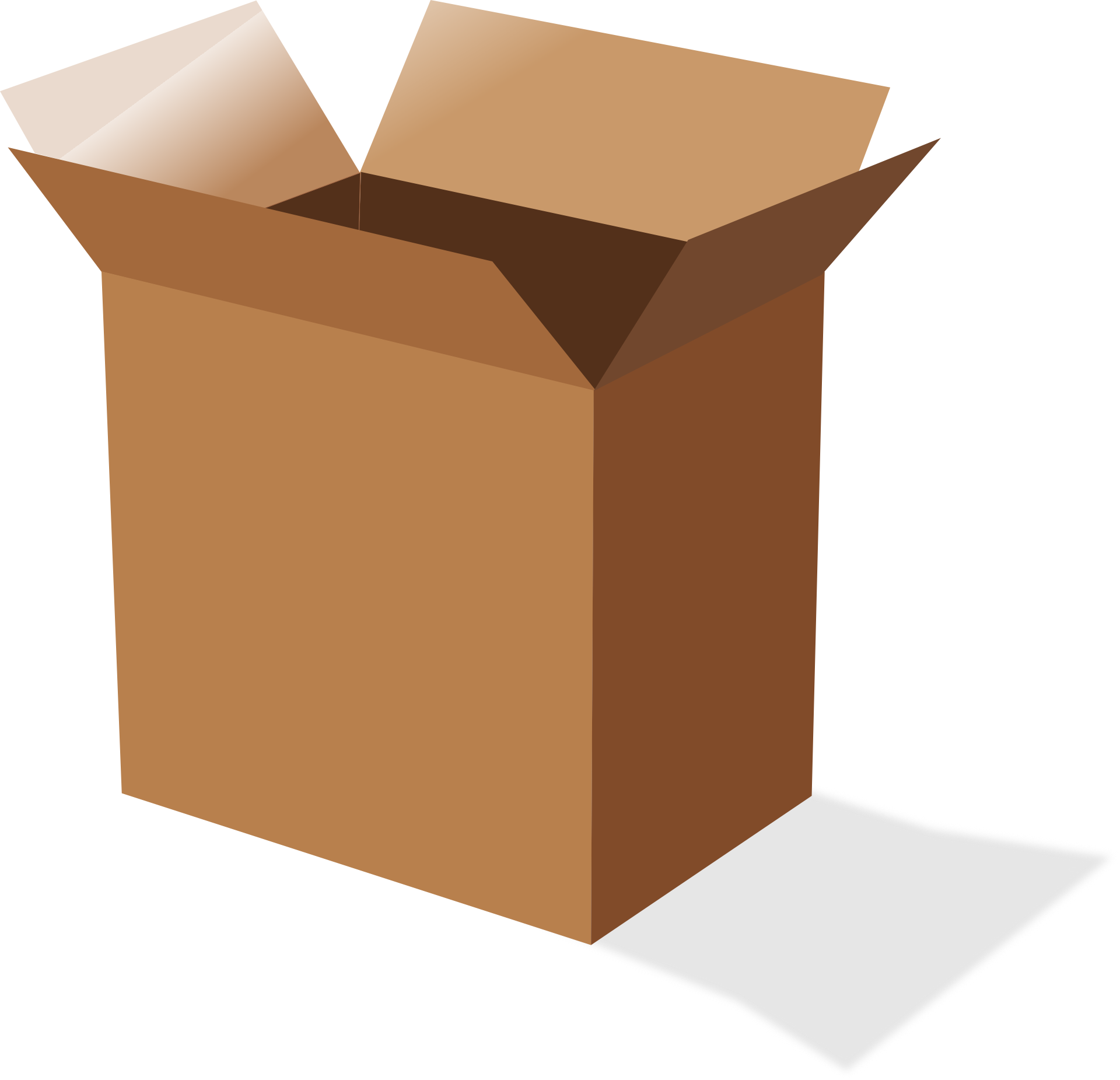 Drawing of a cardboard box free image download