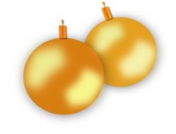 gold christmas ball drawing