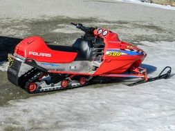 snowmobile in winter