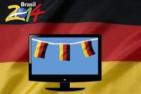 germany flags on monitor