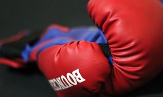 red boxing gloves close up