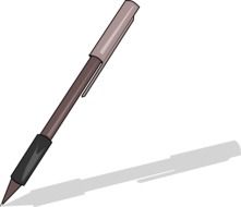 standing pen with shadow, illustration