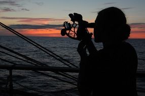 Sextant on the ship