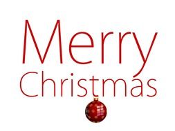 red inscription merry christmas