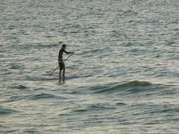 Surfing in ocean