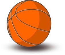 drawing of a basketball on a white background