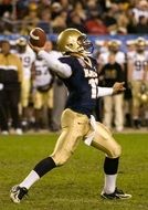 quarterback in american football on the field