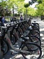 bicycle parking in the city