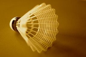 white badminton shuttlecock