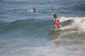 surfer on the waves