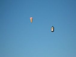 Hot air ballon in the air